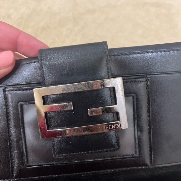 Authentic Pre-owned Fendi Baguette Canvas Flap Wallet - Picture 8 of 9